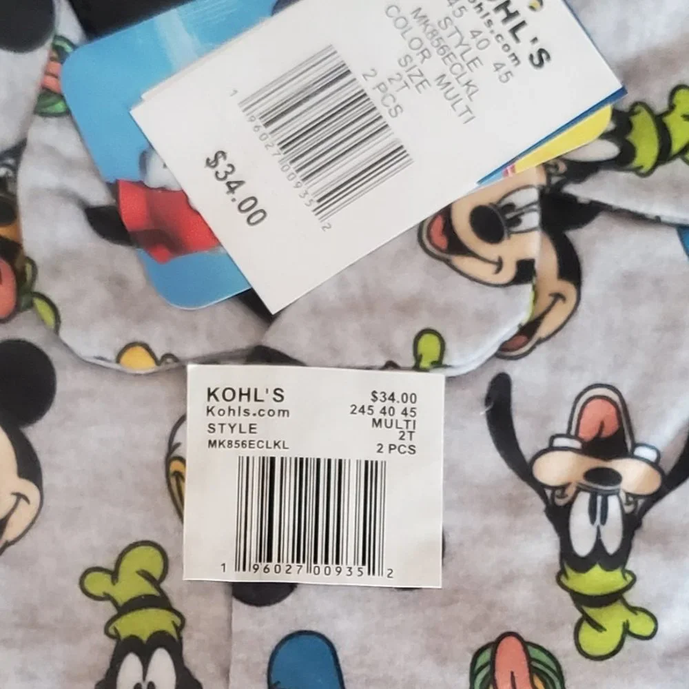 Disney's Mickey Mouse 2 piece Pajama Set   Size 2T